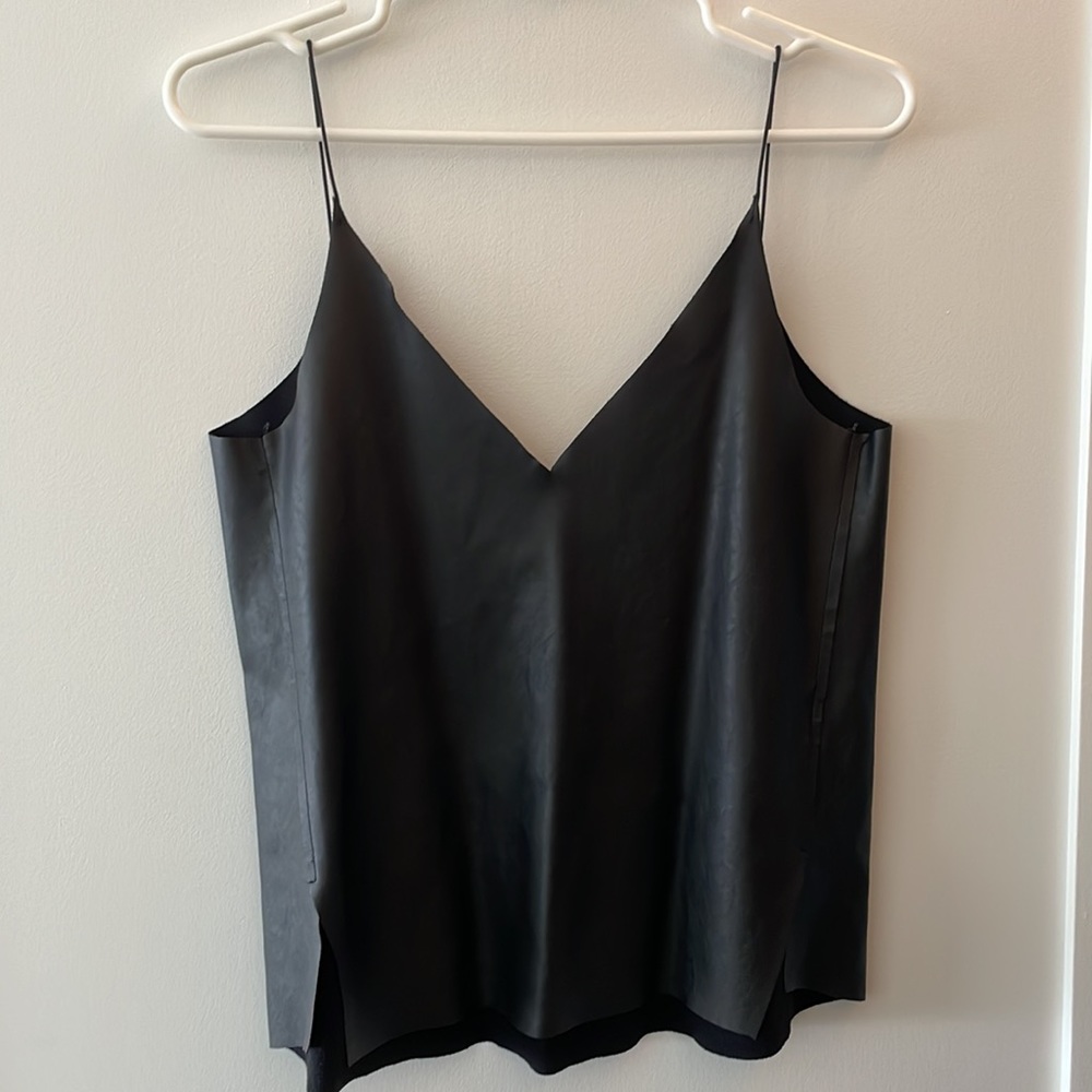 Zara faux leather cami top